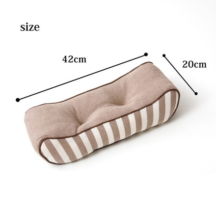 クッション 低反発 使用 腰当て マイクロファイバー 無地 エルマー ピンク 約42×20cm