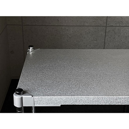 【燕三条製】 PROFACE ガルバリウムソリッドハンガーラック4段 460×1200×2100 クロムメッキポール