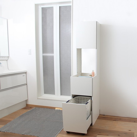 日本製 ランドリーバスケットワゴン ランドリーバスケット ランドリーワゴン 収納 ラック オープンラック