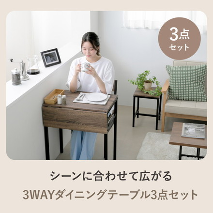 省スペース 折りたたみ式ダイニングテーブル セット 2人 折りたたみ 椅子 付き スツール 幅60 奥行40 高さ70