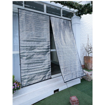 屋外用アルミすだれ ロング 90×198cm アルミ サンシェード 日よけ 目隠し 屋外 遮光 UVカット 断熱