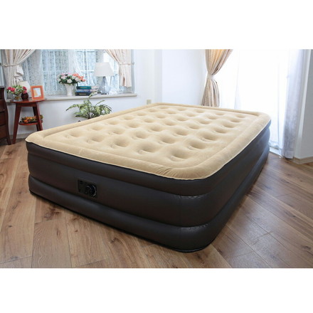 電動エアーベッド ダブル 厚み46cm 電動ポンプ内蔵 極厚 空気ベッド 簡易ベッド 車中泊 お昼寝 来客用 キャンプ