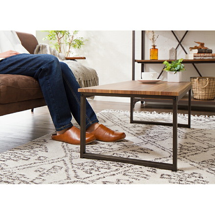 センターテーブル テーブル 木製 木目 スチール脚 幅90cm ローテーブル リビングテーブル コーヒーテーブル シンプル オシャレ センターテーブル モダン