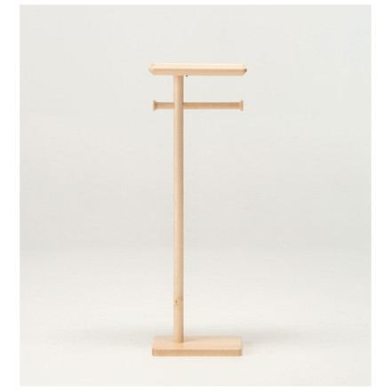 【日本製 タオルラックテーブル メープル材】 浴室 バスルーム タオル掛け タオルハンガー タオルラック ウレタン塗装