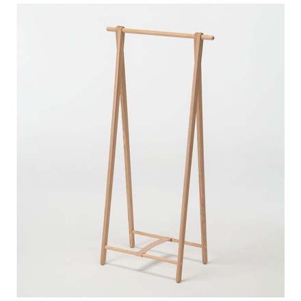 【日本製 ドレスラック 北海道産 タモ材】 タモ オイル仕上げ 日本製 旭川家具 ハンガーラック ラック スリム