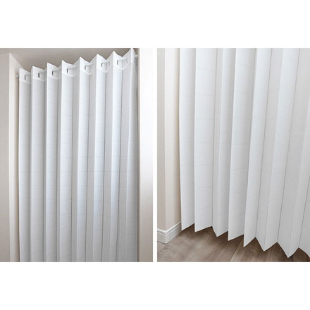 日本製 アコーディオンカーテン パタパタカーテン 間仕切り 目隠し 断熱 保温 長さ調整 ハサミでカット 無地調