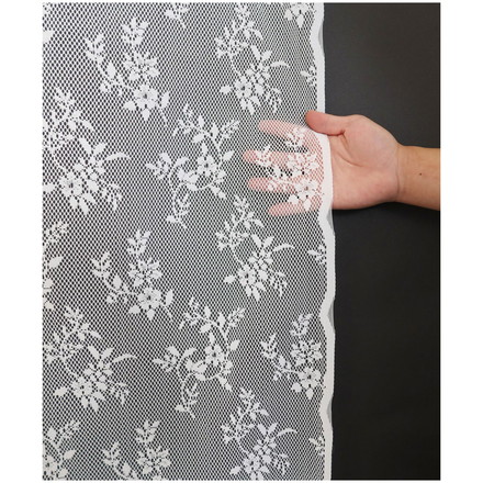 日本製 フリーカットレースカーテン 巾100cm×丈250cm ボタニカル柄 小花 リーフ 2枚組 自由に長さ変更