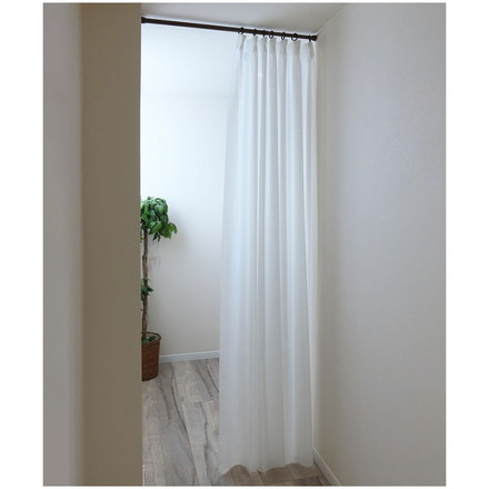 日本製 フリーカットレースカーテン 巾100cm×丈250cm キカ柄 2枚組 自由に長さ変更 ハサミでカット