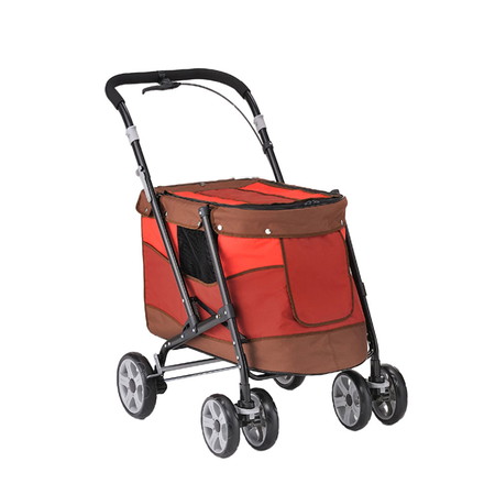 ボンビアルコン ペット用 大型 バギー 折りたたみ スロープ付 耐荷重30kg ペットカート オリーブ