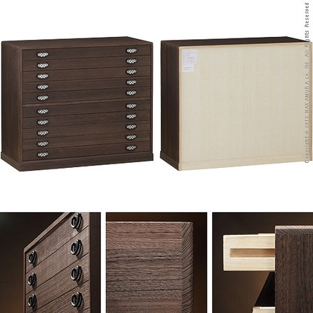 日本製 完成品 焼 桐 幅99 桐たんす 10段 桔梗 ききょう 十段 着物 収納 国産 桐タンス 和室