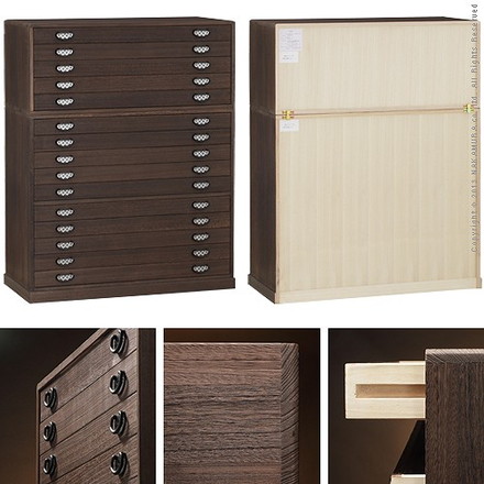 日本製 完成品 焼 桐 幅99 桐たんす 15段 桔梗 ききょう 十段 着物 収納 国産 桐タンス 和室