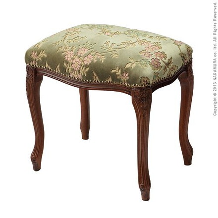 イタリア製 ヴェローナ クラシック 金華山 スツール 家具 花柄 レトロ 椅子 チェア スツール 収納 木製