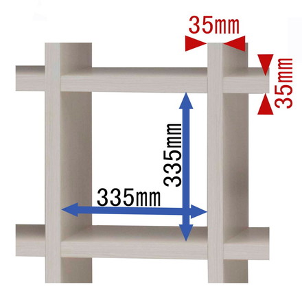 フナモコ フリーダム 縦横 両面 シェルフ ギャンビットウォール 木目 グレージュ ブラウン 書棚 飾り棚 書庫