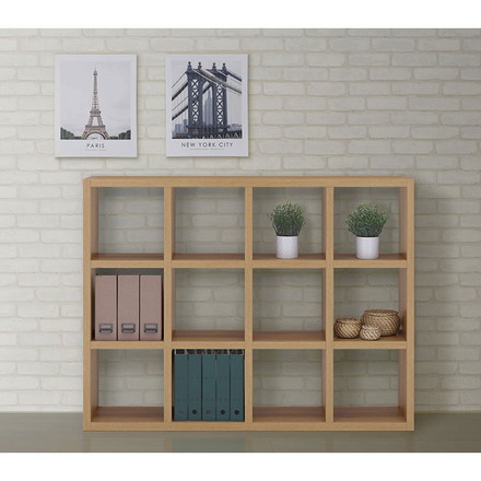 フナモコ フリーダム 縦横 両面 シェルフ キャナルオーク 木目 ナチュラル 書棚 飾り棚 書庫 間仕切り ギャラリー