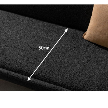 3Pソファベッド Capella カペラ ソファ ソファベッド 3人掛け ブークレ ブークレ生地 ゆったり 背もたれ ダークグレー