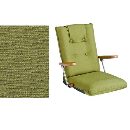 ポンプ肘式座椅子 YS-1075C 木肘 ポンプ式アーム 座椅子 リクライニング ブラウン