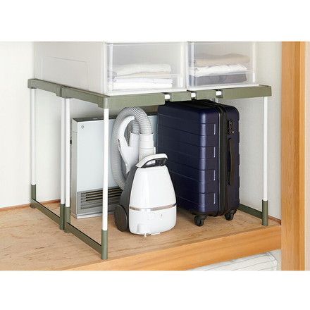 2台セット 日本製 クローゼット・押入れフリーラック ハイタイプ 伸縮 幅76.5~92 押入れ収納 押入収納