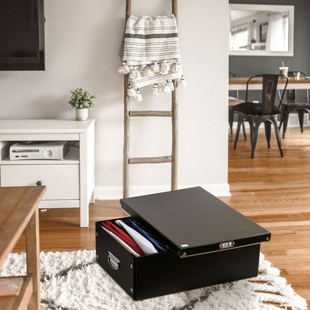 収納ボックス フタ付き おしゃれ 幅34cm 奥行き48.5cm 高さ16.5cm 押入れ収納ボックス ふた付き 折りたたみ 収納箱 衣類 収納ケース 折りたたみ 折り畳み クローゼット