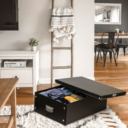 収納ボックス フタ付き おしゃれ 幅37cm 奥行き52.5cm 高さ17.5cm 押入れ収納ボックス ふた付き 折りたたみ 収納箱 衣類 収納ケース 折りたたみ 折り畳み クローゼット