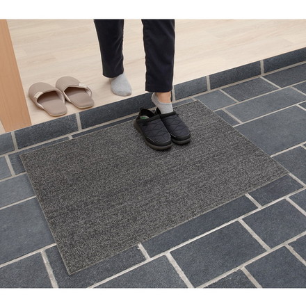 ベストコ 玄関マット 屋外 ソフト 泥落とし 滑り止め 60×90cm グレー ND-3843