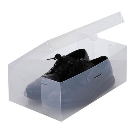 シューズボックス シューズケース 4個セット ベストコ ゼーエン 靴 収納 フルオープン メンズ クリア 透明 スニーカー 折り畳み 組み立て 整理 整頓 コンパクト ウォークインクローゼット 蓋付き