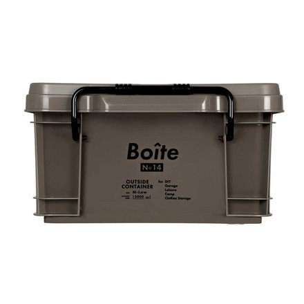 ベストコ コンテナボックス 収納 M ロー 13L ブラウン MA-4096 Boite