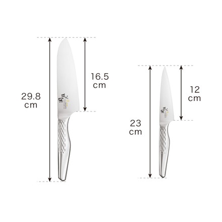 関孫六包丁セット+丸いまな板 3点セット D形 小 三徳16.5cm&ペティ12cm 貝印