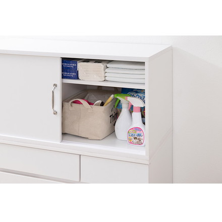 WHITE LIV 幅90 奥行40 高さ40.5 ローボード ホワイト 上置き用 フレンチシャビー テレビボード