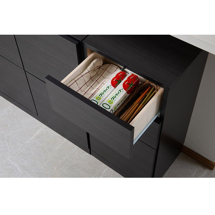 BK-club A4が入る薄型カウンター下収納 幅40.5cm 奥行34cm 高さ86.5cm チェスト 完成品