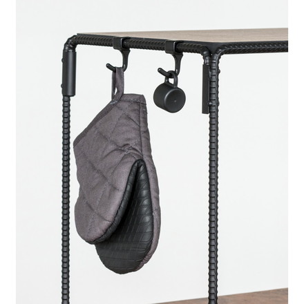 オークス 日本製 テーブルワゴン BWS8202 BOW キッチンワゴン キャスター フック付き 収納