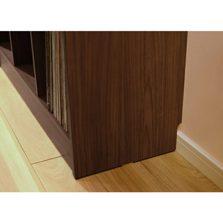 レコードディスプレイラック 木目ダーク レコード ジャケット ディスプレイ 約280枚収納 幅71cm ガラス 飾り棚