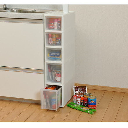 リセ スリムストッカー 幅18cm 引出し5段 S3M2 日本製 JEJ ジェイイージェイ すき間収納 隙間