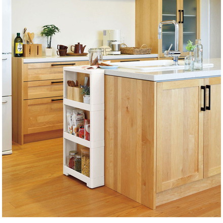 リセ スーパースリムラック 幅12 4段 ノーマル 隙間収納 すきま収納 日本製 JEJアステージ キッチン ストッカー スリム ランドリー収納 洗面所 キッチン収納