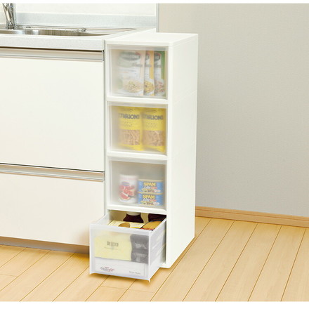 リセ ミドルストッカー 幅26cm 引出し4段 M4 日本製 JEJ ジェイイージェイ すき間収納 隙間 収納ボックス