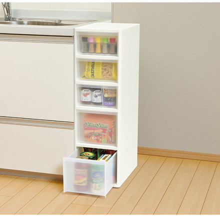 リセ ミドルストッカー 幅26cm 引出し5段 S3M2 日本製 JEJ ジェイイージェイ すき間収納 隙間