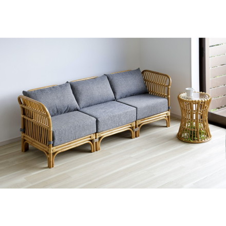 天然籐 並び替え自由なコンビソファ左右 ラタン 籐 カントリー ナチュラル 木製 おしゃれ アジアン 和風