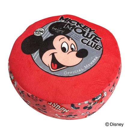 ディズニー 100周年デザイン パフクッション ミッキーマウスクラブ ミニクッション 小型クッション 大人用 子供用