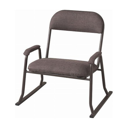 パイプ積み重ね座イス ハイバック肘付ブラウン N-8405 パール金属