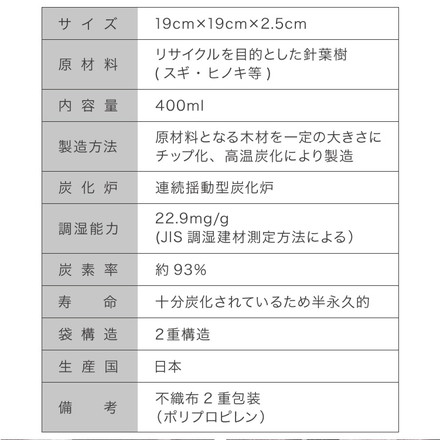 炭八 スマート小袋 1個脱臭炭