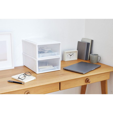 【2025年新作】 天馬 収納ケース Fits フィッツケース 30-22 幅22.4×奥行30.7×高さ12.4cm ホワイトクリア