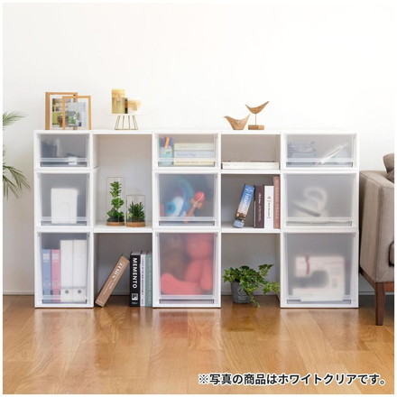 【2025年新作】 天馬 収納ケース Fits フィッツケース マルチ 40-35S 幅35.0×奥行40.0×高さ20.0cm ホワイトクリア