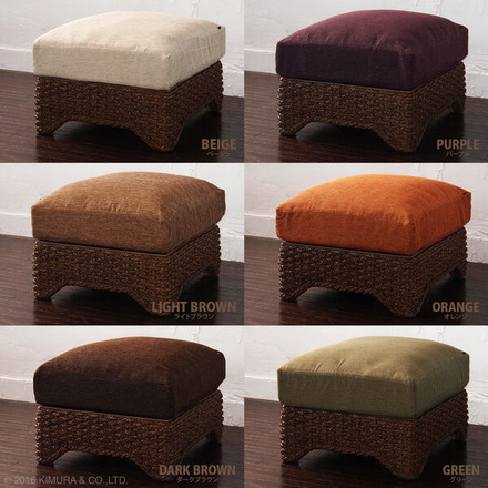 ウォーターヒヤシンス オットマン @CBi(アクビィ) ACS770DK 籐家具 インテリア ソファ オットマン