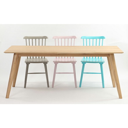 家具 インテリア ダイニングテーブル 180cm 6人用 机 食卓 オーク 無垢材 木製 北欧 モダン ミックス