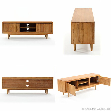 チーク無垢材 TVボード 150cm幅 TVボード テレビラック ローボード TVラック AVボード リビングボード