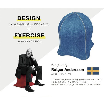 ジェリーフィッシュチェア 無地タイプ バランスボール エクササイズ デザインチェア イス 椅子 フィットネス ブラック