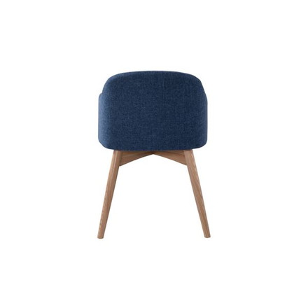 パーソナルチェア リビングチェア 幅50cm ブルー 木製 ポリエステル カラメリ リビング ダイニング