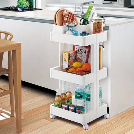 不動技研 キッチン収納 スマートワゴン Fit W350 3段 F2590