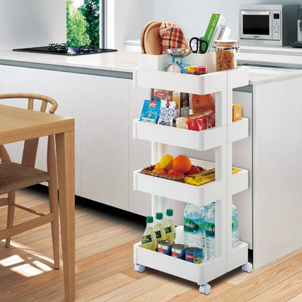 不動技研 キッチン収納 スマートワゴン Fit W350 4段 F2591