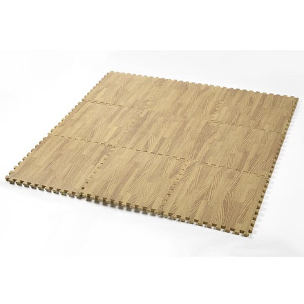 ユノックス 木目調マット 9枚 厚さ1cm LBR 14-038