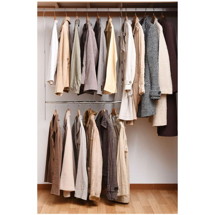 ハンガー 衣類収納アップハンガー 幅41~70×奥行6×高さ101.5cm 収納アップブランコハンガー伸縮式 2段